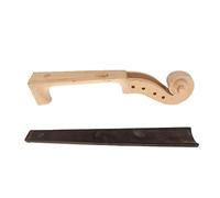 Pergamino de cuello de arce 4/4 + diapasón de ébano para violín, piezas de repuesto hechas a mano, excelente para constructores, material de arce puro y ébano, para mejorar violines 4/4