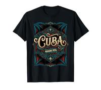Pergamino Tropical ornamentado Vintage de los años 50 de Cuba Camiseta