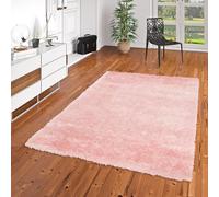 Pergamon Glow - Alfombra Shaggy de Pelo Largo - Rosa - Efecto de Brillo - 5 Tamaños