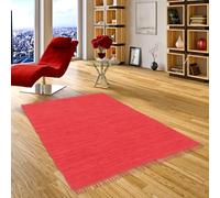 Pergamon Jolly Cotton - Alfombra Natural de algodón - Rojo - 6 Tamaños