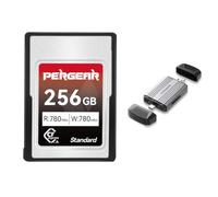 Pergear 256GB CFexpress tipo A de Tarjeta de memoria, Velocidad de Lectura de Hasta 780 MB/s y Velocidad de Escritura de 780 MB/s Para Grabación 4K 120P, 8K 30P, con Lector de Tarjetas(Serie Estándar)