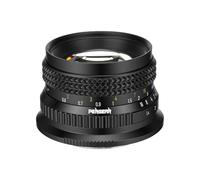 PERGEAR Objetivo de formato completo F1.4 de 50 mm con enfoque manual para cámaras de montaje L, color negro