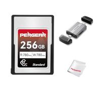 Pergear Serie Estándar 256GB CFexpress Tipo A Tarjeta de Memoria Velocidad de Lectura de Hasta 780MB/s Velocidad de escritura de 780MB/s para Grabación 4K 120P 8K 30P(Lector de Tarjetas) para Alpha FX