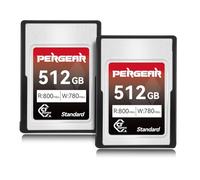 Pergear Tarjeta de memoria CFexpress tipo A de 512 GB, velocidad de lectura de hasta 800 MB/s y 780 MB/s de velocidad de escritura para grabación 4K 120P, 8K 30P, (2 unidades) (serie estándar)