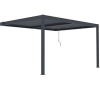 Pérgola adosada de aluminio "windsor" - gris antracita - 3 x 4 m