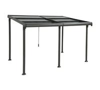 Pérgola adosada Sera (An x Pr: 400 x 300 cm, Antracita, Aluminio)
