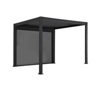 Pérgola bioclimática 3x3m v2 + 1 toldo vertical de 3m, triomphe 3x3m + accesorio, antracita, 301x301x250 cm 250 cm