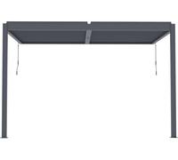 Pérgola bioclimática adosada "windsor" con led - 3 x 4 m - antracita
