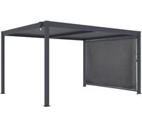 Pérgola bioclimática "windsor" con toldo de aluminio - 3 x 4 m - gris