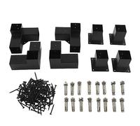 Pergola Bracket Steel DIY Elevated Wood Stand Hardware Kit Outdoor Woodworking Post Corner Bracket Rustproof Sturdy Structure for Terraces Lawns Balconies Courtyards Commercial (8 piezas)