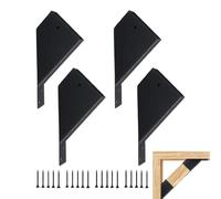 Pergola Brackets, resistente ángulo de metal de 45 grados, montaje en techo de madera de 4 piezas para postes, para interiores y exteriores, terraza, cubierta, techo, mástil de bandera