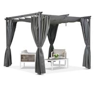 Pergola da terrazza color antracite con tende Garden Point 3x3 La Palma