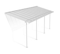 Palram - Canopia Marquesina adosada Sierra (An x Pr: 670,5 x 228 cm, Blanco, Policarbonato, Gris)