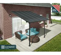 Pérgola de aluminio adosada con cubierta canopia by palram de 314 x 299 cm gris