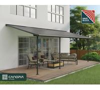 CANOPIA by Palram Capri Pergola Adosada Aluminio y Policarbonato 3x7, para cubrir una terraza todo el año - Garantía de 7 años (21,8 m², Gris Bronce)