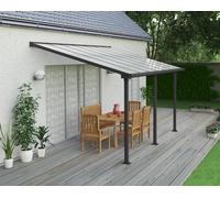 Canopia by Palram Pérgola Olympia 3X4.25 de Aluminio y Policarbonato, Moderna y Elegante, para Cubrir una Terraza Todo el Año (Gris)