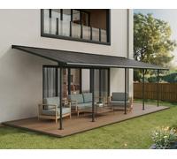 Palram - Canopia Marquesina adosada Capri (An x Pr: 860 x 299 cm, Antracita, Policarbonato, Gris)