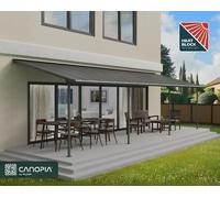 Pérgola de aluminio adosada con protector de pergola canopia by palram de 924 x 299 cm gris