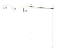 Pérgola de jardín 3 x 3 x 2,5 m de hierro marrón | Hierro forjado resistente, adornos romcos, refugio a la sombra de verano, para rosas, hiedra glicinas viti