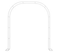 Pérgola de metal con forma de arco de rosas para plantas trepadoras de 120 a 350 cm de ancho, arco decorativo para boda, color blanco, tamaño: 2,4 m x 2,2 m x 40 cm, perfecta para jardín, patio