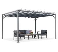 Pérgola de terraza antracita Málaga 3x4m Garden Point