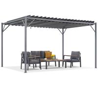 Pérgola de terraza antracita Tasos 3x6m Garden Point