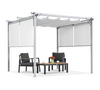 Pérgola de terraza blanca con persianas La Palma 3x3 Garden Point