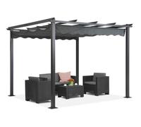 Pérgola de terraza independiente Tenerife 3 x 4 m gris