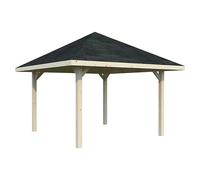 Pérgola estándar Bianca S (L x An: 384 x 384 cm, Madera, Natural)