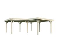 Pérgola estándar Lenna Set XL (L x An: 628 x 628 cm, Madera, Natural)