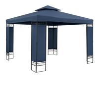 Pérgola jardín Lorca metal azul 3x3m UV50+ repelente agua
