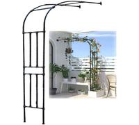 Pérgola ligera de metal blanco - 2,7 m x 2,4 m resistente a la intemperie para plantas trepadoras, flores y soportes - Decoración perfecta para exteriores