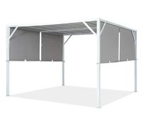 Pérgola metálica para terraza Santorini 3 x 3 m blanco-antracita Garden Point