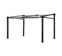 Pérgola mural 3 × 4m fréjus beige - estructura de aluminio