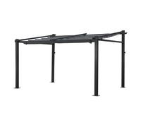 Pérgola mural 3 × 4m fréjus gris - estructura de aluminio