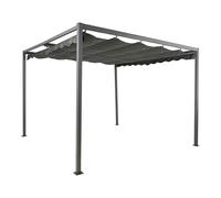 Pérgola para exterior 300 x 300 x 220 cm color antracita mate aluminio 891705
