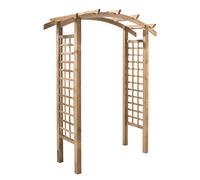 Pérgola para planta trepadora madera marrón 126x54x225 cm