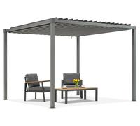 Pérgola para terraza antracita Madeira 3x4m Garden Point