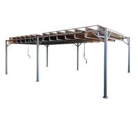 Pérgola terraza antracita Paros 3x6m Garden Point