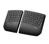 Perixx PERIBOARD-624B US, teclado dividido ergonómico inalámbrico, separación de hasta 2 pies, ángulo de inclinación ajustable, teclas de membrana de perfil bajo, negro, inglés de EE. UU