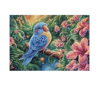 Perico Azul de Dibujos Animados en la Selva Puzzles 300 Piezas Maquetas Educativas Avanzadas Desafío Intelectual para Familia DIY Creativo Construir Juguete Educativo 300 PCS