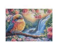 Perico en una Rama Junto a la Cascada Puzzle 300 Piezas Desafío Intelectual 3D Realista Rompecabezas para Hombres Y Mujeres Obra De Arte Colorido Decoración Hogar 300 PCS