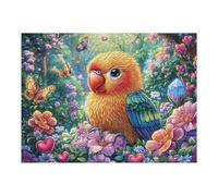 Perico Entre Flores y Cristales Puzzles 500 Piezas Juguete Educativo 3D Rompecabezas Familiar para Toda La Familia Entretenimiento Creativo Decorativo 500 PCS