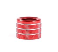 Perilla Ajuste Altura Faros Delanteros Coche Cubierta Anillo Accesorios Moldura Aleación Aluminio Color Plateado Para Hummer Para H2 2003-2007 Accesorios Interior Automóvil(Rojo)