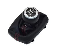 Perilla cambio Perilla De Palanca De Cambios Para A4 B6 B7 2000-2008, Manual, De 5 Y 6 Velocidades, Con Cubierta De Cuero Antipolvo. Palanca Cambios(5 Speed-silver-01)