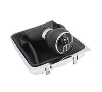 Perilla cambio Pomo De Palanca De Cambios Manual De 5/6 Velocidades Para Passat B6 2005-2012, Funda De Cuero Para Maletero, Accesorios Para Coche Palanca Cambios(Leather 5 speed)