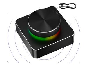 Perilla Controladora del Volumen para Ordenador RGB Programable | Perilla Inalámbrica De Volumen Multimedia Altavoz Para Cine En Casa Música En Directo Juegos Y