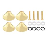 Perilla de afinación de ukelele, tapa de clavija de afinación con forma de cola de pez, hebilla de eje de guitarra, material de aleación de zinc, ligero y duradero(oro) accesorios de juego