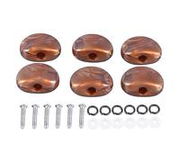 Perilla de afinación para guitarra, llave de afinación para guitarra eléctrica, mango en forma de semicírculo de plástico ligero para tipo folk (color café)