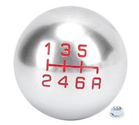 Perilla de Cambio de Marchas M10x1.5 de Repuesto para Honda Civic Fit FD2 FN2 EP3 DC2 DC5 S2000 F20C(Plateado de 6 velocidades)